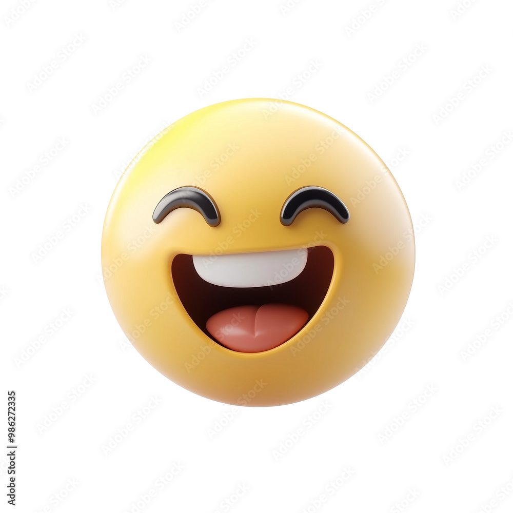Trójwymiarowy uśmiechnięty emoji na przezroczystym tle, idealne do dodania zabawnego akcentu w projektach graficznych lub jako element interfejsu. Trójwymiarowy uśmiechnięty emoji na przezroczystym tle, idealne do dodania zabawnego akcentu w projektach graficznych lub jako element interfejsu.