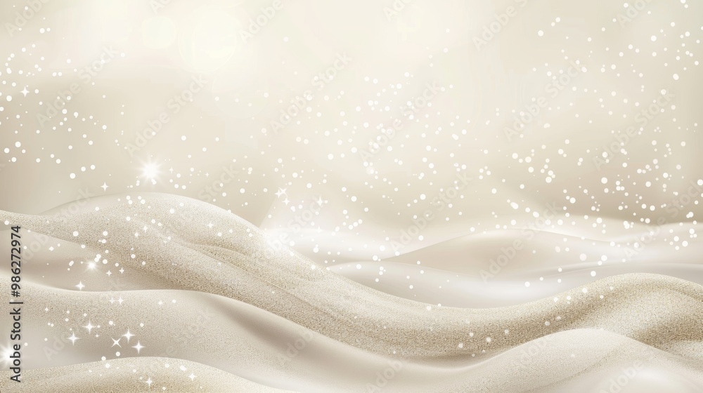 Dreamy Glittery Background Featuring Elegant Beige and White Tones. Dreamy Glittery Background Featuring Elegant Beige and White Tones.