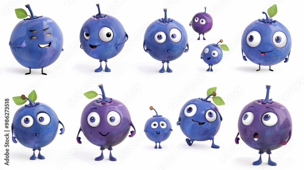 Obraz premium Cartoon character over white background
