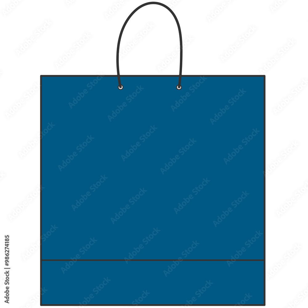 navy blue shopping bag cartoon illustration navy blue shopping bag cartoon illustration