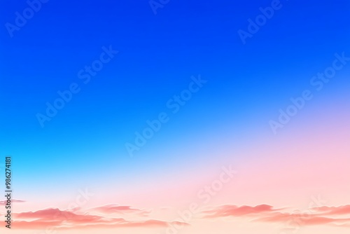 A minimalist gradient background, transitioning smoothly from deep blue to soft pink, creating a calm and modern look photo