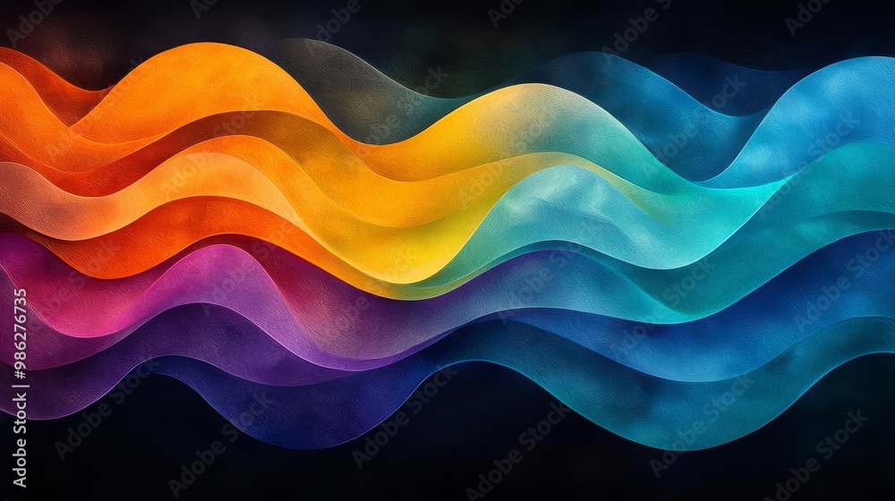 Abstract background with colorful waves and curves Abstract background with colorful waves and curves