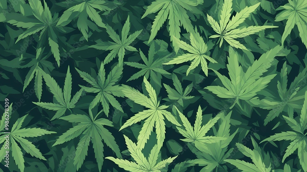 Fototapeta premium marijuana cannabis leaves 
