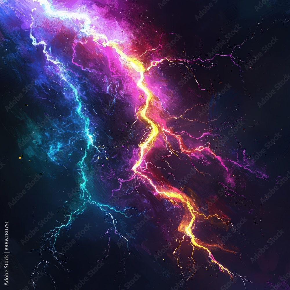 Fototapeta premium Electric bolts of light