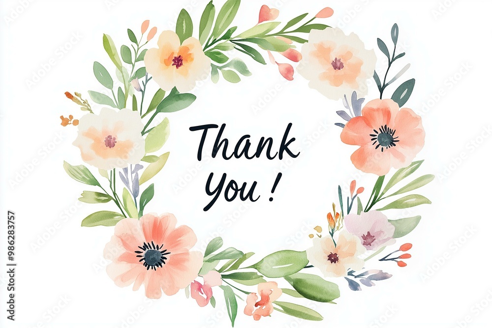 Elegant Floral Thank You Card Design