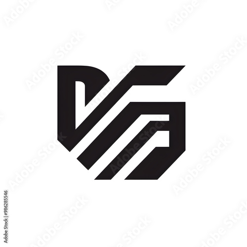 Modern, Monochrome, Minimalistic DG Company Logo Design