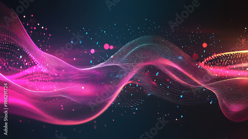 Abstract technology particles lines mesh background. Vector abstract graphic design banner pattern background web template.  