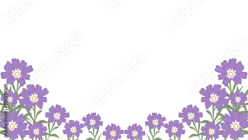 Abstract banner frame background. purple flowers background vector illustration,Blossom plants, branches,art print for beauty, fashion and natural products,card,paper,present, event,slide,banner.