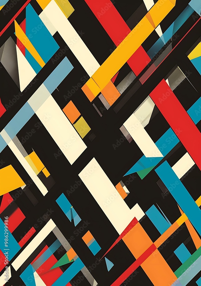 Abstract Geometric Design With Black Background Abstract Geometric Design With Black Background