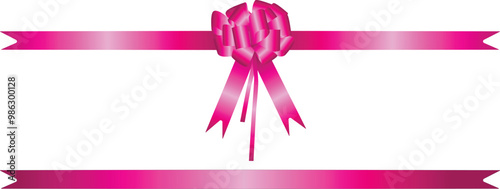 bow gift ribbon straight horizontal border