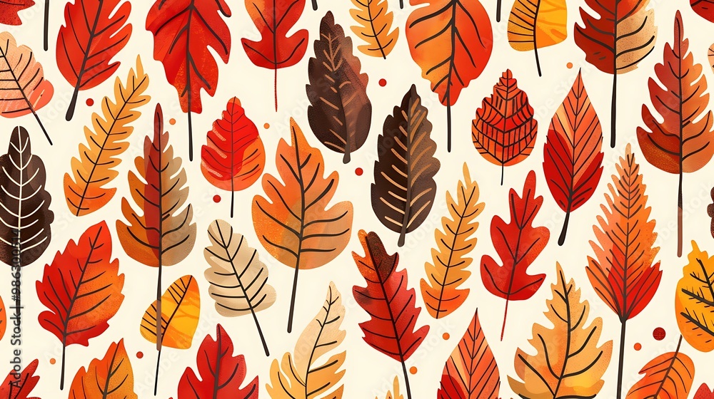 Autumn Leaves Seamless Pattern Autumn Leaves Seamless Pattern