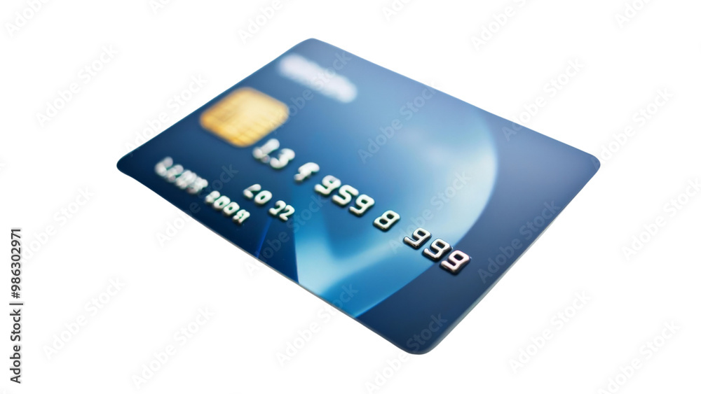 Single credit card isolated on transparent background, PNG file, sharp and clear Single credit card isolated on transparent background, PNG file, sharp and clear