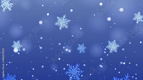 冬の夜に舞う円形の輝きがクリスマスのお祝いを彩る幻想的な背景動画。生成AI