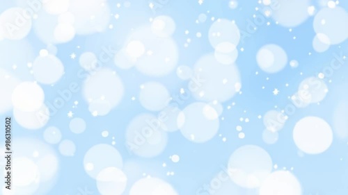 円形の輝きが冬の夜空に舞い、クリスマスのお祝いを幻想的に彩る。生成AI
