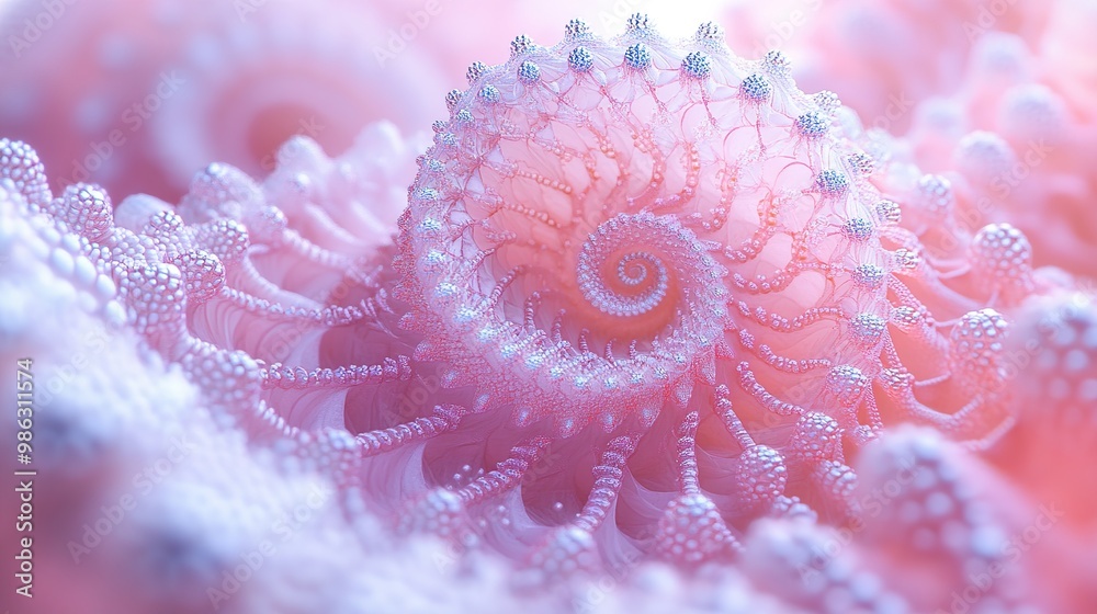 Abstract Pink Fractal Spiral - Digital Art Abstract Pink Fractal Spiral - Digital Art