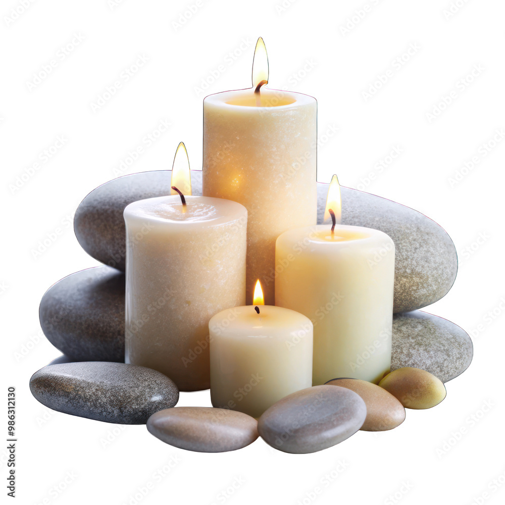 relaxing spa candle stones set relaxing spa candle stones set