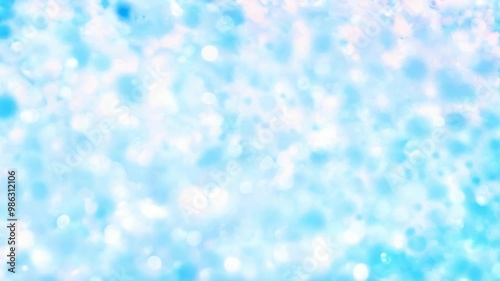 マジックのように円形の粒子が舞い、クリスマスの夜空を彩る背景動画。生成AI