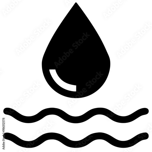 Water droplet icon representing the importance of water conservation and sustainability