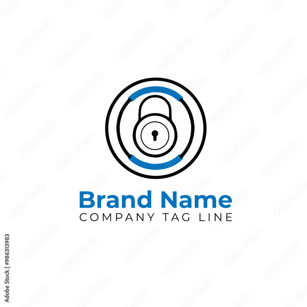 Digital data system security logo design vector Digital data system security logo design vector