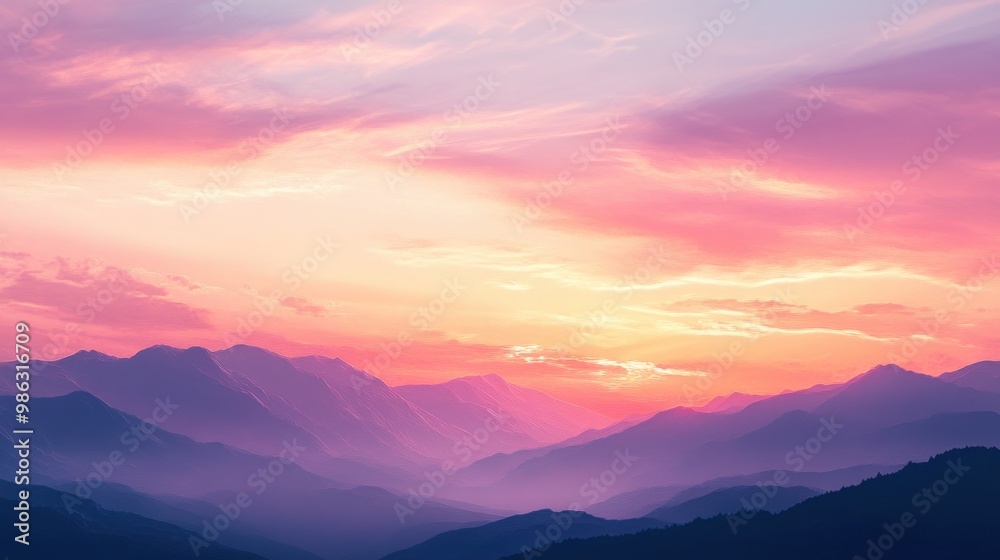 Delicate pastel sky with soft orange and pink hues fading into the night Delicate pastel sky with soft orange and pink hues fading into the night