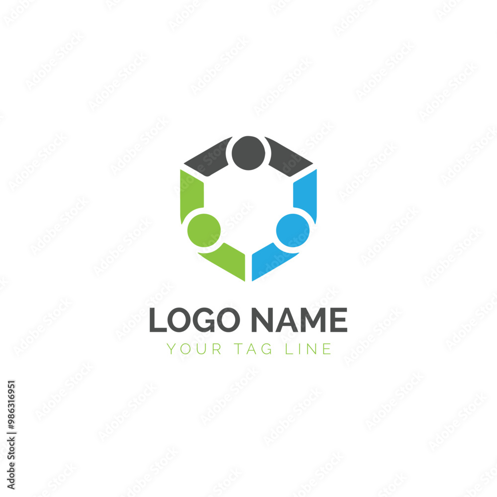 Fototapeta premium Modern logo idea signs universal emblem vector icon.
