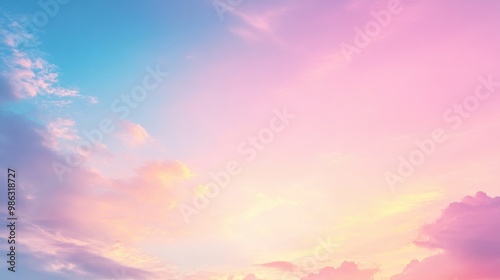 Gentle pastel sky with a gradient of pink, purple, and blue tones at dusk