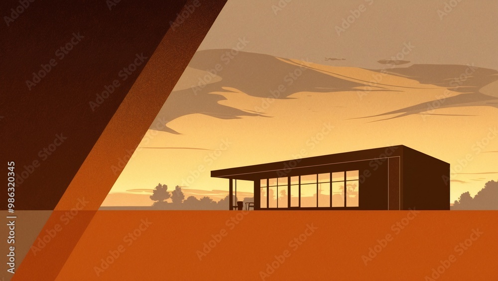 Tranquil Coffee Shop with Dual Toned Scene Tranquil Coffee Shop with Dual Toned Scene