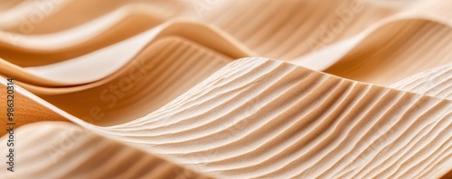 Abstract wavy texture of light wood grain.