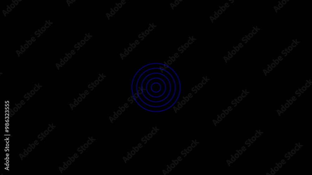 Radio Waves in Circle Form looping animation Radio Waves in Circle Form looping animation