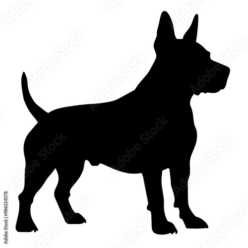 vector silhouette of a Bull Terrier