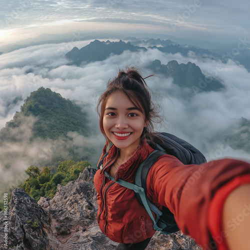 nature tourism High mountains in northern Thailand
 photo