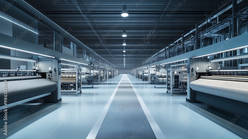 Modern Textile Factory Interior Modern Textile Factory Interior