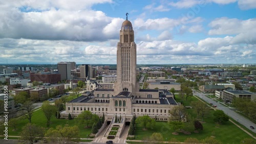 Lincoln, Nebraska, USA Cityscape at the Capitol