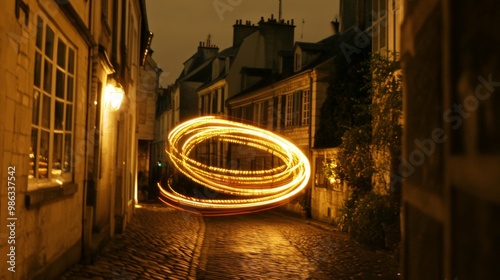 Captivating Evening Glow in Urban Alleyway