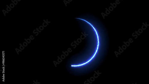 Wallpaper Mural Circle neon light on black background speed Super Slow Motion, 4k Video Torontodigital.ca