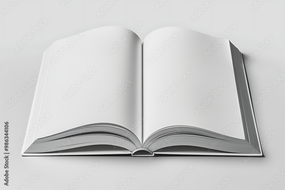 Blank book mockup isolated on gray background. Blank book mockup isolated on gray background.