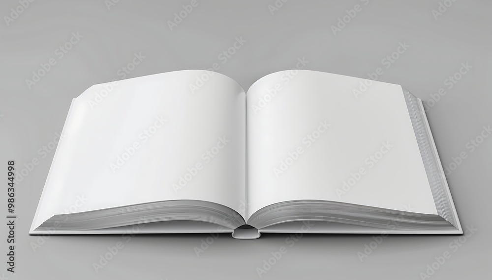 Blank book mockup isolated on gray background. Blank book mockup isolated on gray background.