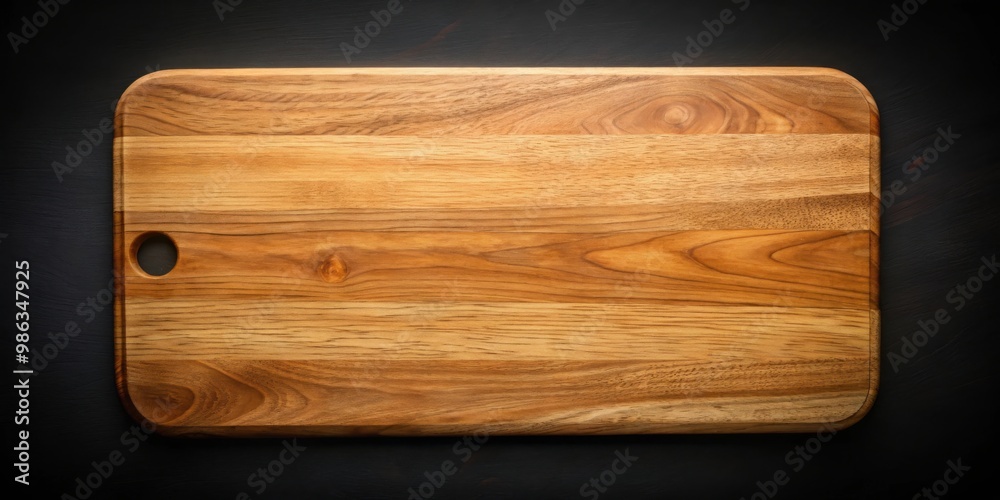 Wooden cutting board on black background Wooden cutting board on black background