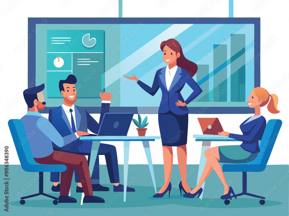 representation of a man and woman having a professional conversation about business in an office representation of a man and woman having a professional conversation about business in an office