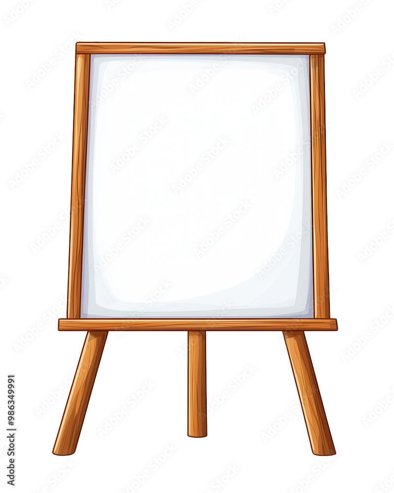 Blank easel for creative presentation, isolated Blank easel for creative presentation, isolated