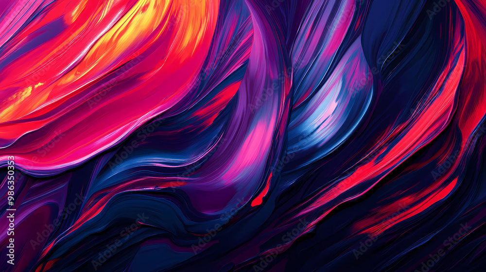 Abstract background with paint brush and color pattern created with generative ai. Abstract Patterns. Illustration