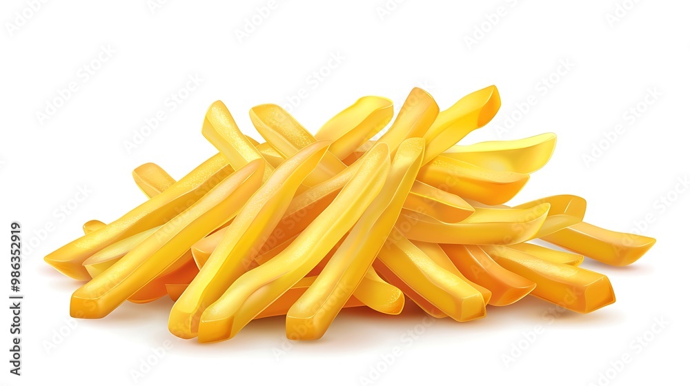 Fried potato slices isolated on white background. Fried potato slices isolated on white background.