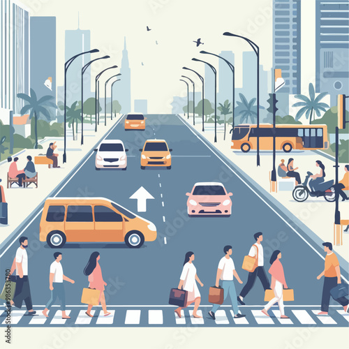 Illustration of a traffic