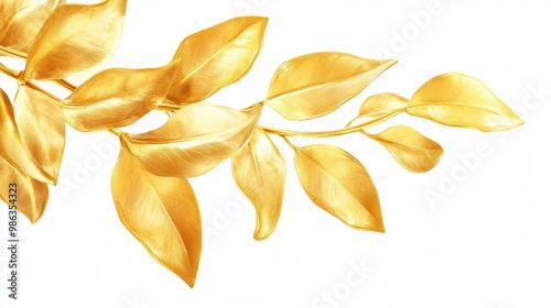 Gold leaf jewelry Transparent Background Images.