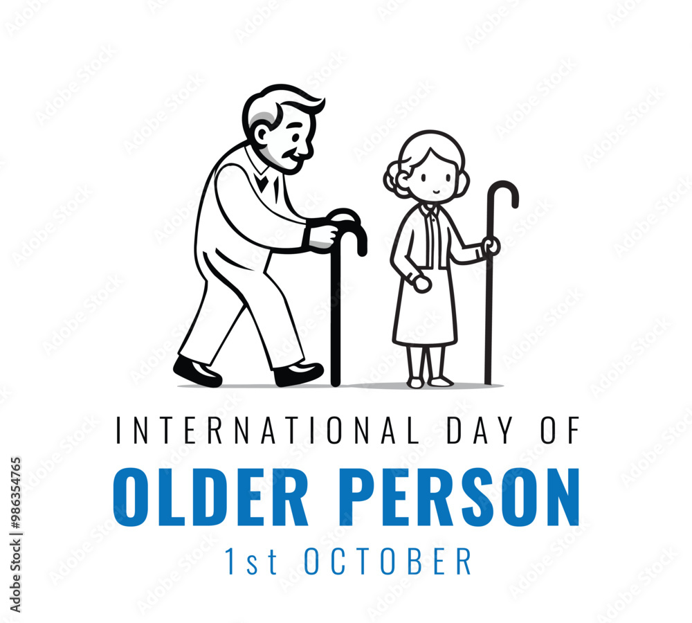 international day of older person .Template for banner, poster and card. Vector illustration international day of older person .Template for banner, poster and card. Vector illustration