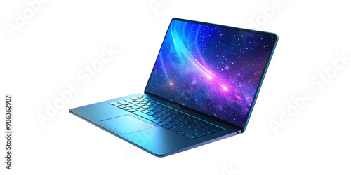 laptop computer isolated on white