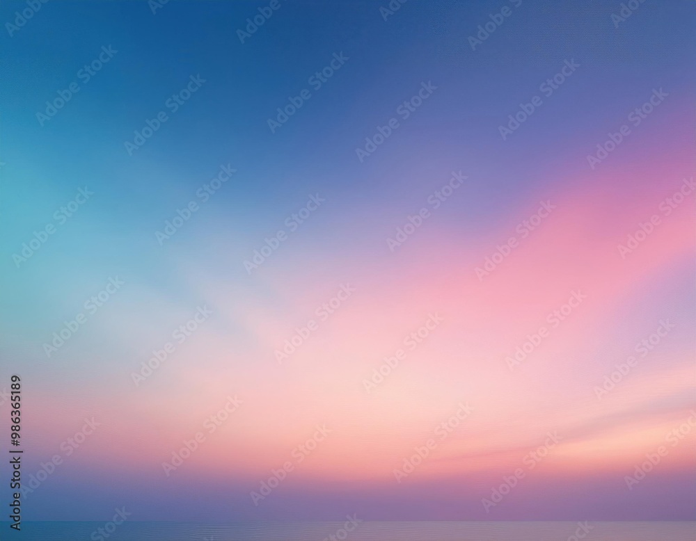Fototapeta premium Pastel sky gradient with blue and pink tones