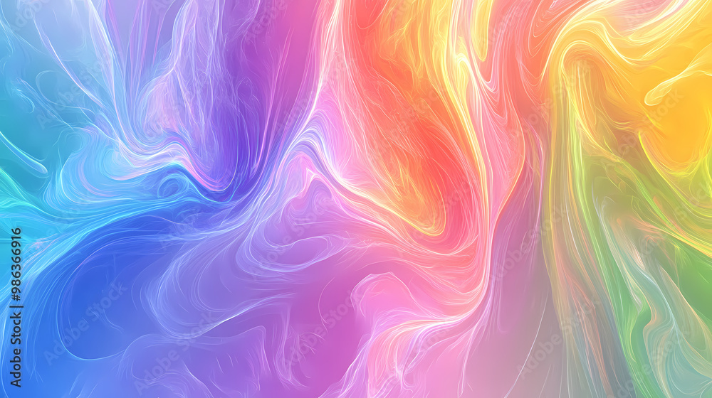 A vibrant fractal design with rainbow colors and smooth, flowing lines. Fractal Design. Illustration A vibrant fractal design with rainbow colors and smooth, flowing lines. Fractal Design. Illustration