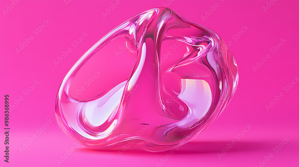Abstract 3d graphic object on bright magenta background. 3D Modeling. Illustration Abstract 3d graphic object on bright magenta background. 3D Modeling. Illustration