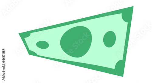 banknote money dollar icon, flying money bill, paper dollar currency, cash money